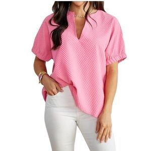 CARYN LAWN betsy quilted top in pink